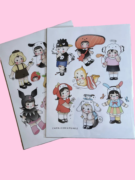Bundle: Kewpie x Sanrio Print 1 & 2!