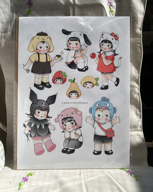 Bundle: Kewpie x Sanrio Print 1 & 2!