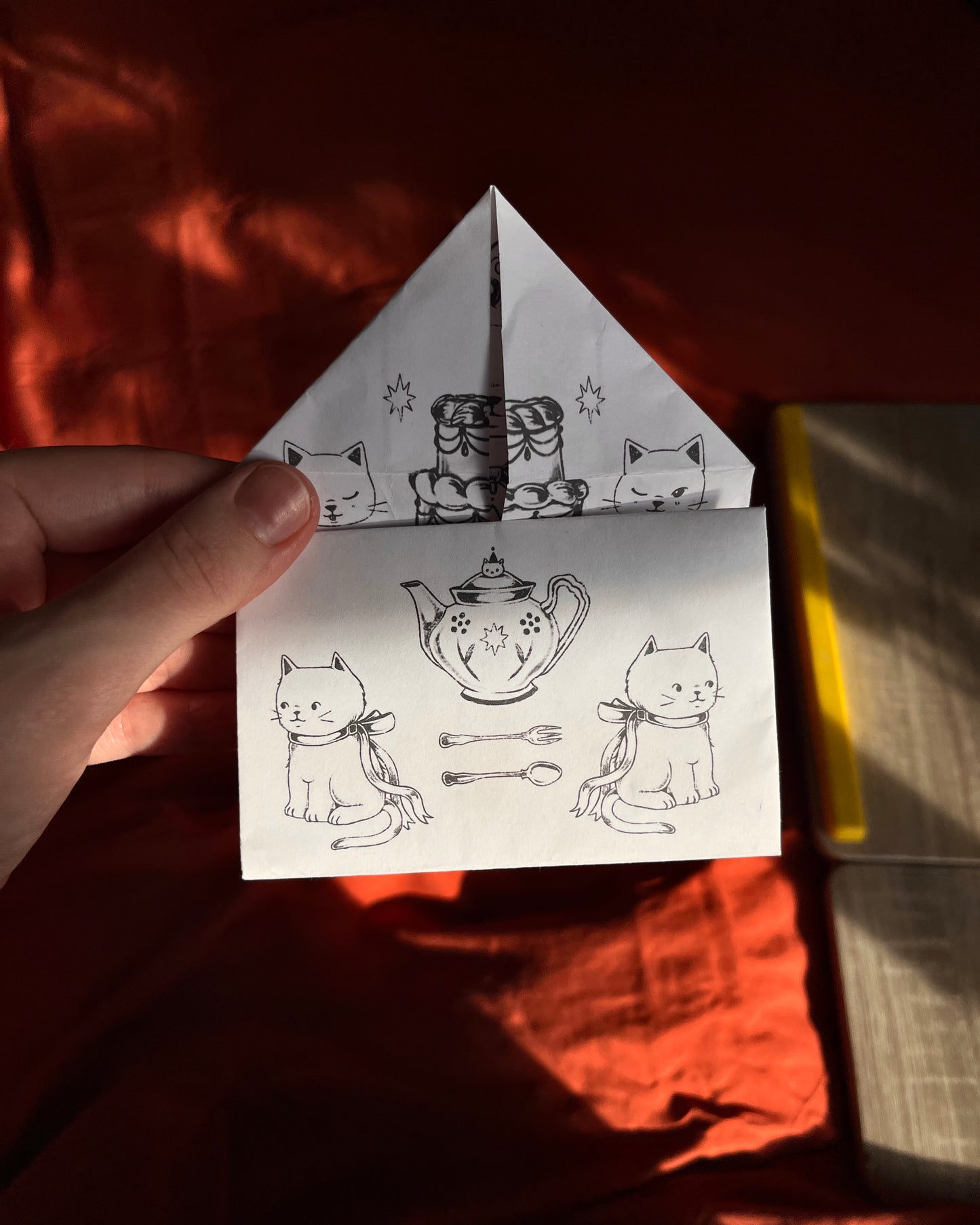 Downloadable Cat Desserts Letter Locking Card