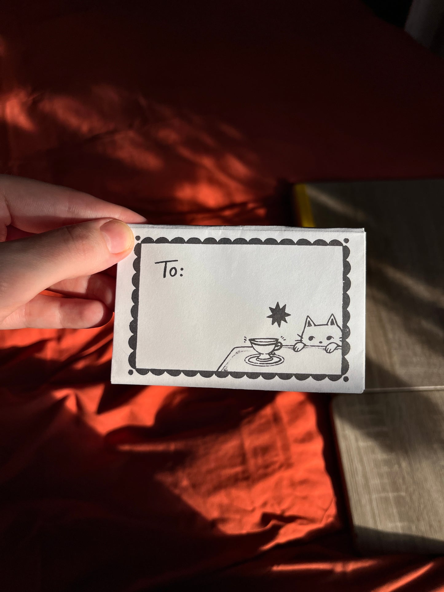 Downloadable Cat Desserts Letter Locking Card